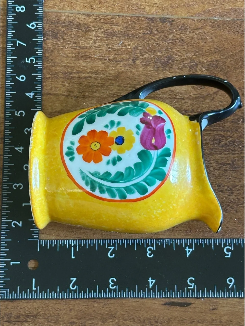 Vintage Phoenix China Handpainted Yellow Floral Ceramic Creamer Pitcher